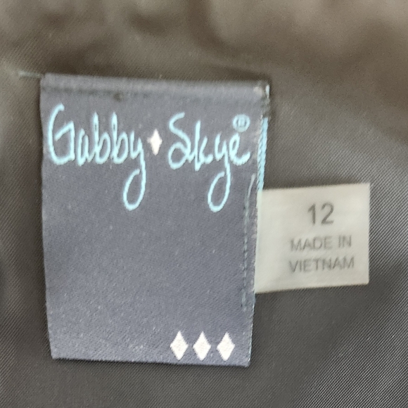 Gaby Skye Sz12 Sleeveless Fit Flare Floral Dress, Bow Belt Party Wedding Coktail - Picture 7 of 10